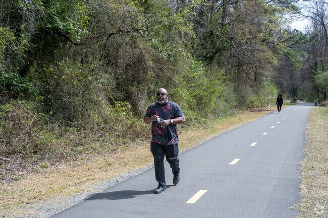 Northgate Park residents enjoy walking the trails within the neighborhood.