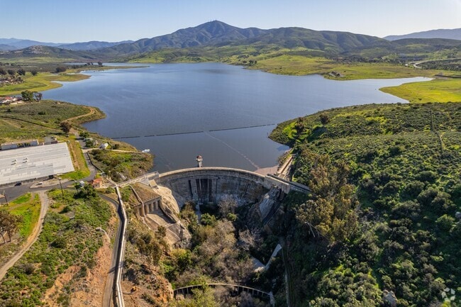 Sweetwater Dam protects the water levels in La presa, CA.
