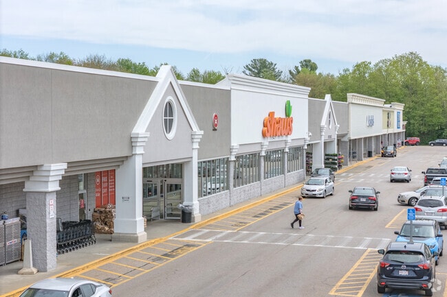 Retail supermarkets like Shaw's can be found in Raynham on Route 44.