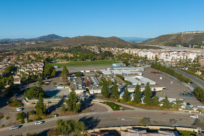 An elevated view of Hage Elementary School in Mira Mesa.