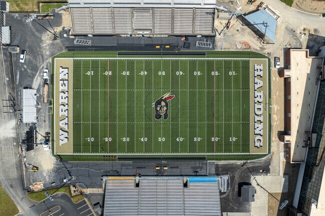 An aerial view of Mollenkopf Stadium.