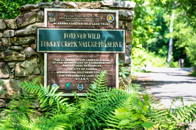 Turkey Creek Nature Preserve is close to Echo Highlands and offers lots of fun for the family.