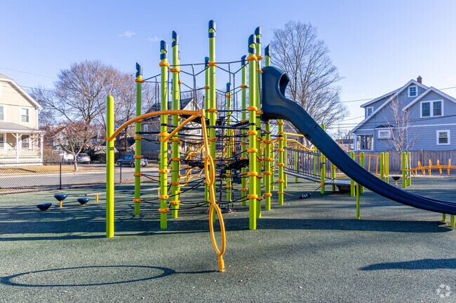 The playground at the Greenwood School in Wakefield, MA.