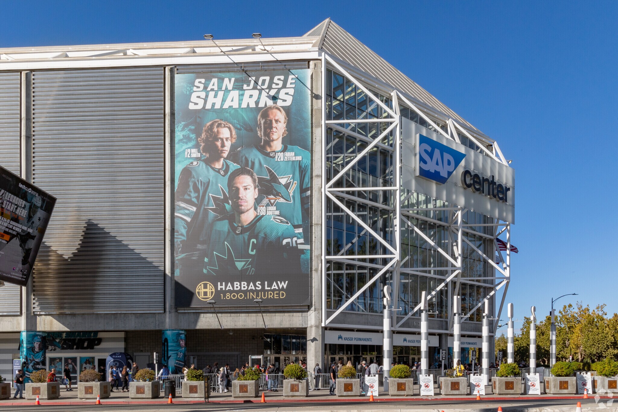The San Jose Sharks play at the SAP Center, also known as the Shark Tank.
