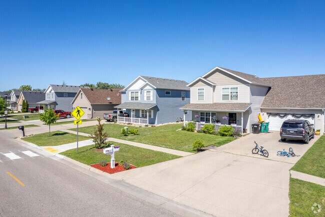 Elmwood Court showcases stunning multi-level homes with ample space and modern design.