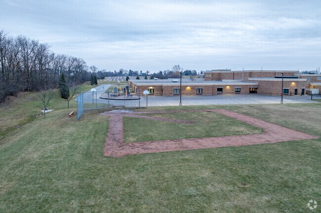 The baseball field at Elmwood Elementary School.