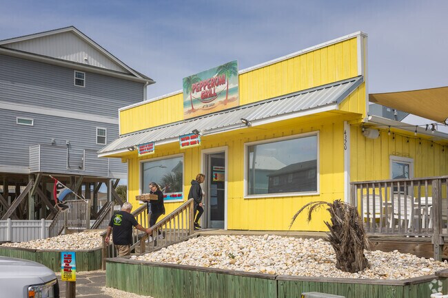 Saint James locals go for the best pizza in town at Pepperoni Grill on Oak Island.