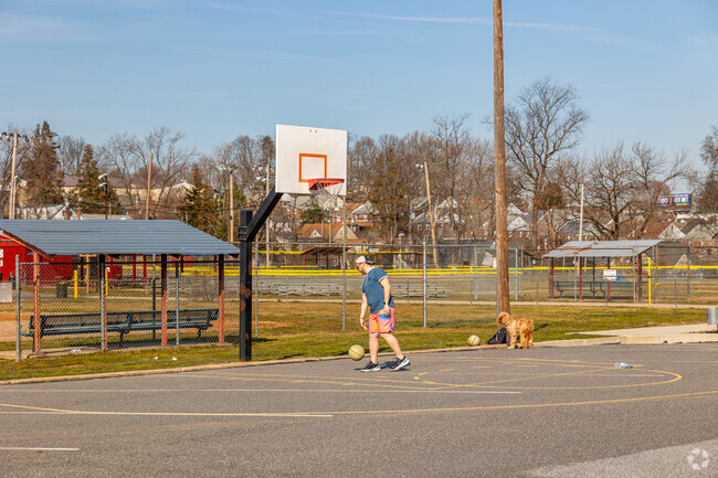 Shoot some hoops with your best furry friend at Dermond Recreation Center.