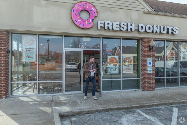 Located within Northeast Central Geneva, Fresh Donuts bakes sweets each morning for locals.