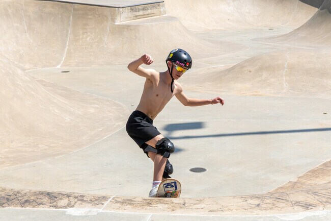 Residents of all ages enjoy skating and relaxing at McIntire Skatepark in Martha Jefferson.