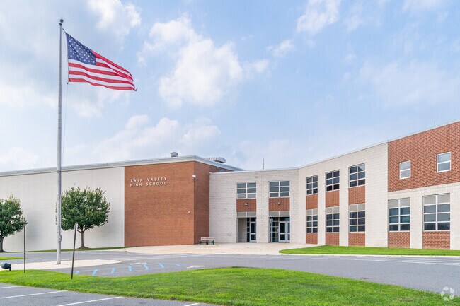 Twin Valley High School serves 1,100 students in grades 9-12.