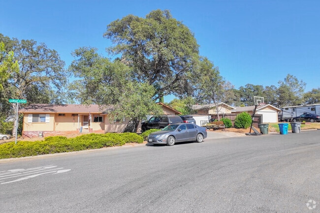 There are neatly lined houses in the Oroville East neighborhood in Oroville, California.