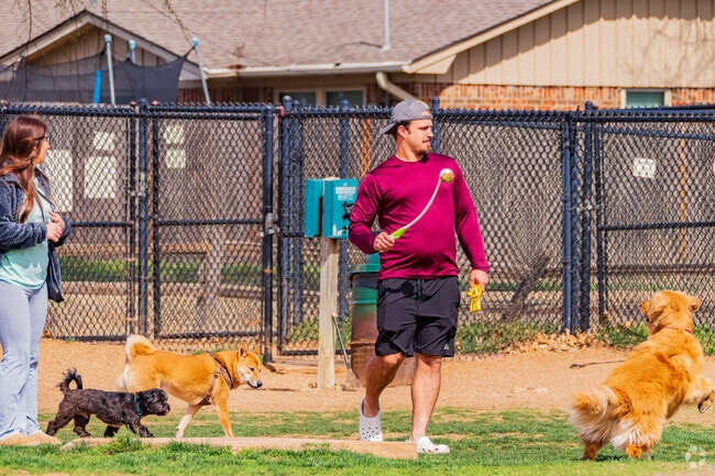Edmond Dog Park is a popular gathering spot for locals and their dogs.