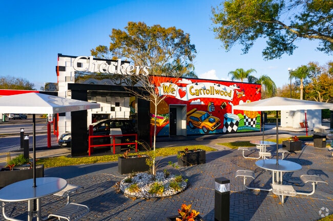 Even local businesses like Checkers show their love for the Carrollwood neighborhood.