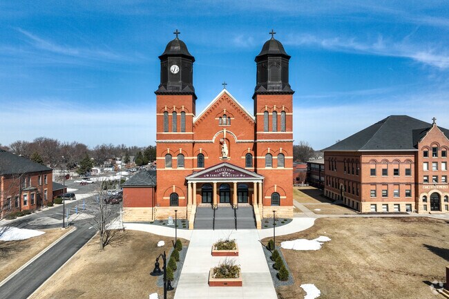 Church of St. Wenceslaus was built in 1907 and has received several additions throughout the years.