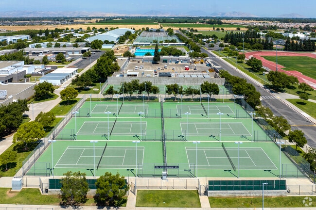 The tennis courts at Reyburn Intermediate School in Clovis.