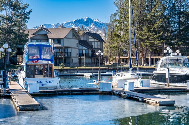 At the Tahoe Keys Marina locals can launch boats or take a fishing tour in South Lake Tahoe.