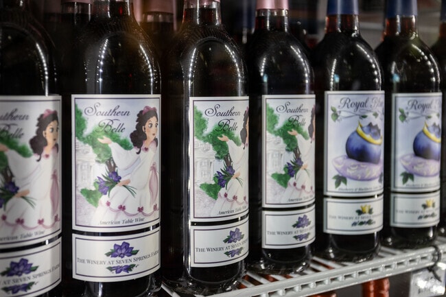 Luttrell’s Winery at Seven Springs offers tastings of more than 10 local wines.