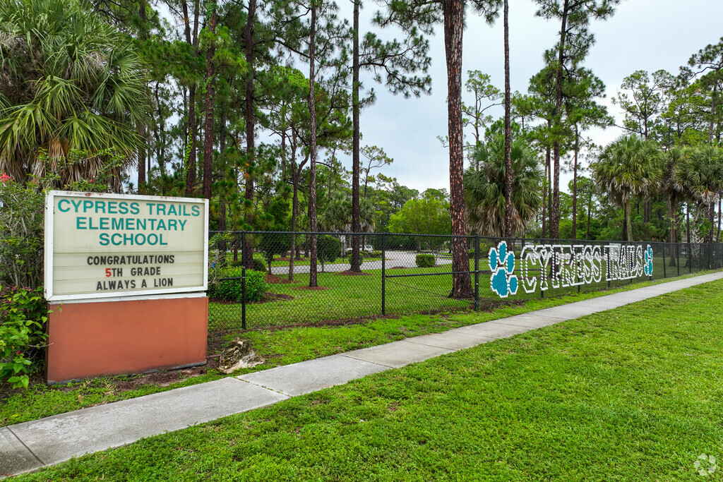 Cypress Trails Elementary School signage.