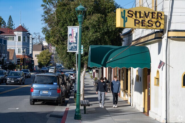 South Magnolia streets are welcoming to all ages among the Larkspur restaurants and Silver Peso bar.