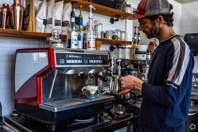 Beyond Mountains Coffee serves delicious hot and cold drinks in Grantville's downtown area.