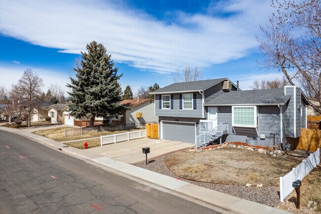 Rows of split-level homes sit on tree-lined streets in Meadowglen.