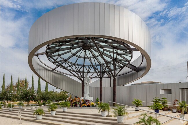 the campus at Christ Cathedral Academy showcases great architecture.