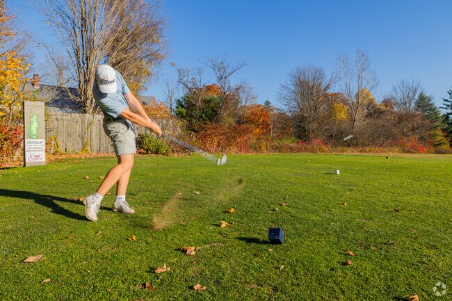 A golfer in action at the Angus Lea Golf Course in the town of Hillsboro.