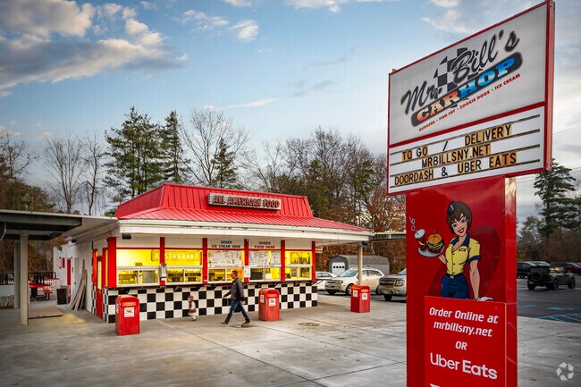 Mr Bill's Carhop on Route 9 in Moreau is a neighborhood hot spot with family-friendly dining.