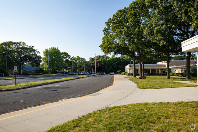 Large driveway makes it easy for drop off and pick up at Nokomis School.