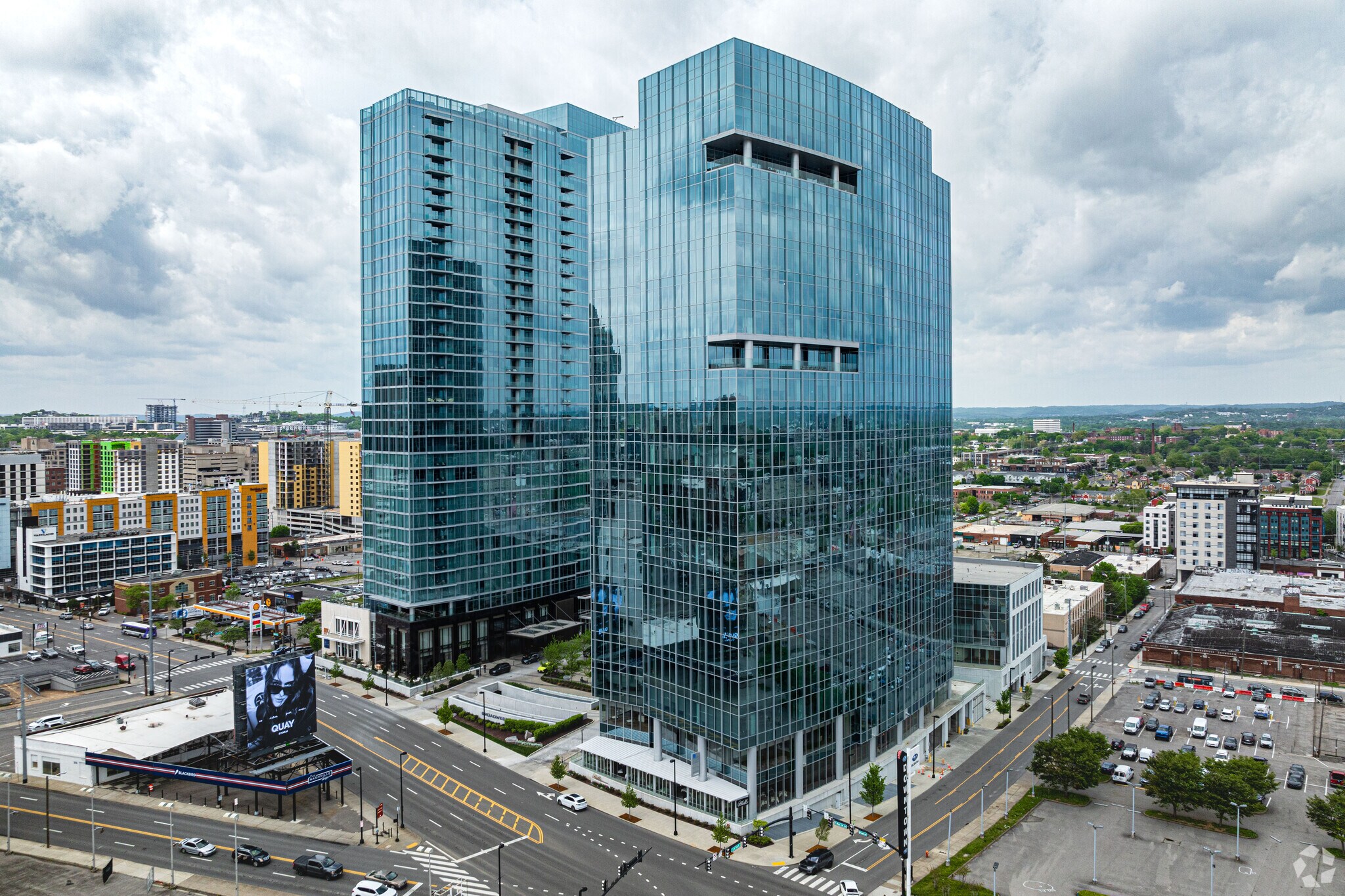 Large glass condominum complexes are starting to dominate the Midtown skyline.