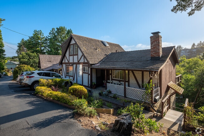 Tudor-style home on a hillside in Almonte.