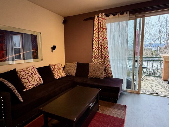 Living room with L-shaped sofa