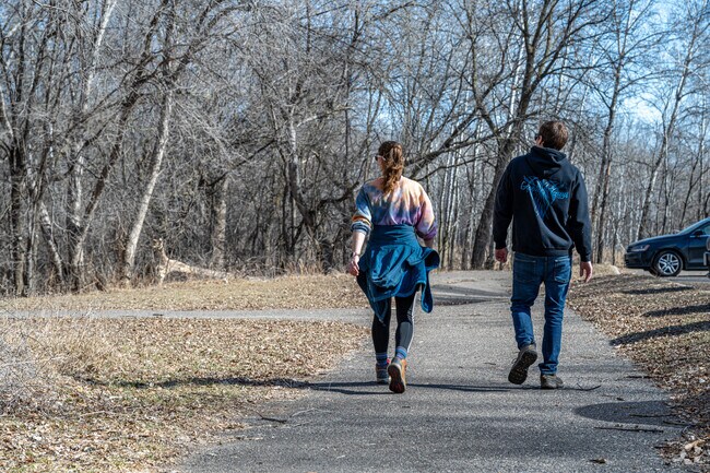 There are extensive walking trails to explore at Ham Lake Park.