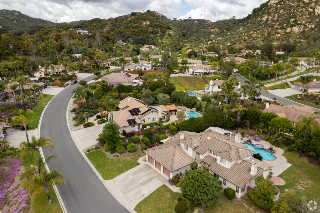 Many Mediterranean-style homes have pools in the Daley Ranch neighborhood.