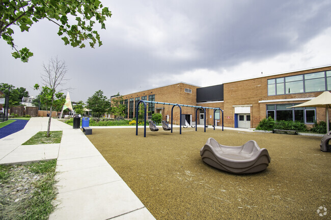 Students at Garrison Elementary School enjoy playing on the playground during recess.