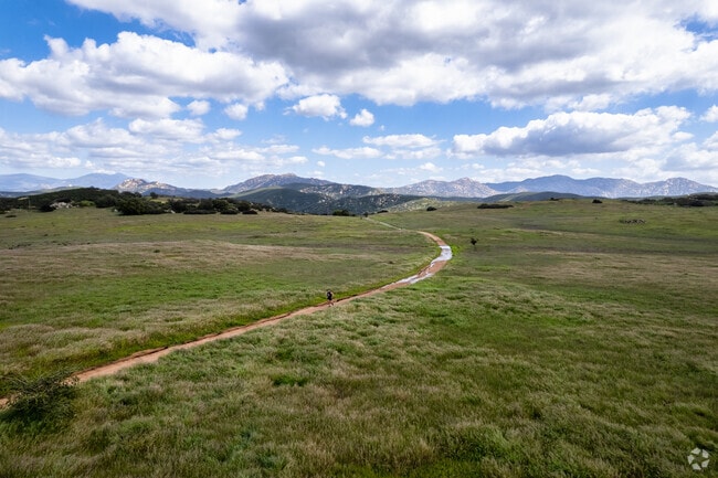Barnett Ranch Preserve Hiking Trails with Runner in Ramona