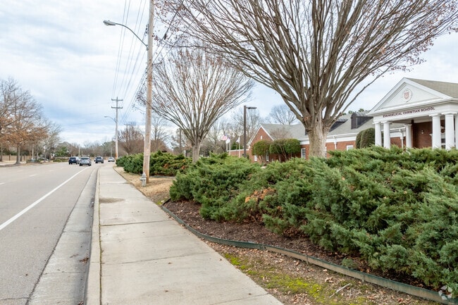 Sidewalks make getting to Evangelical Christian School in Germantown a breeze.