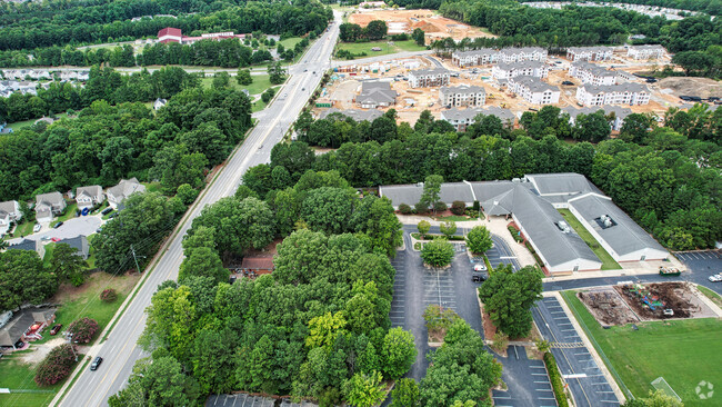 Aerial of school and surrounding area