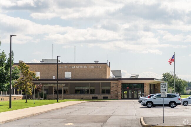 Kaegebein School has a better student teacher ratio then the district average.