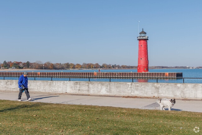 Kenosha Harbor is a great place to walk your best friend near St Joe's.