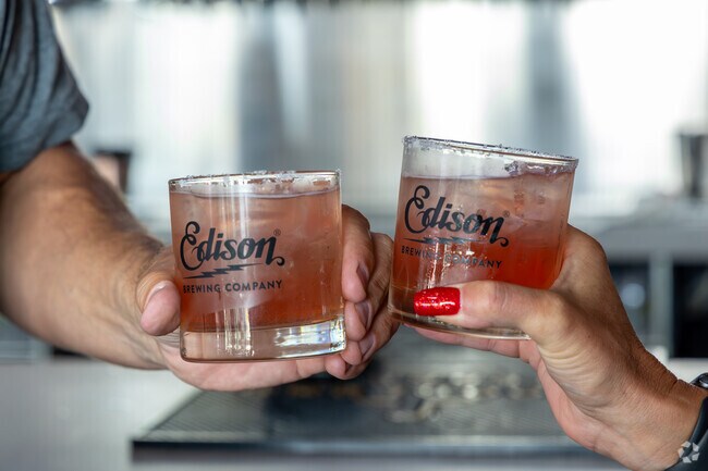 Rathburn Woods residents enjoy proximity to Edison Brewing Company for a refreshing drink.