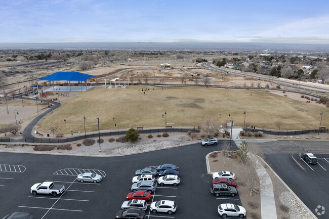 Large grass field at Oak Grove Classical Academy.