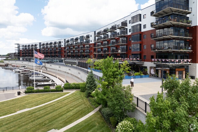 Mohawk Harbor adds waterfront living, dining, and trails to Downtown Schenectady.