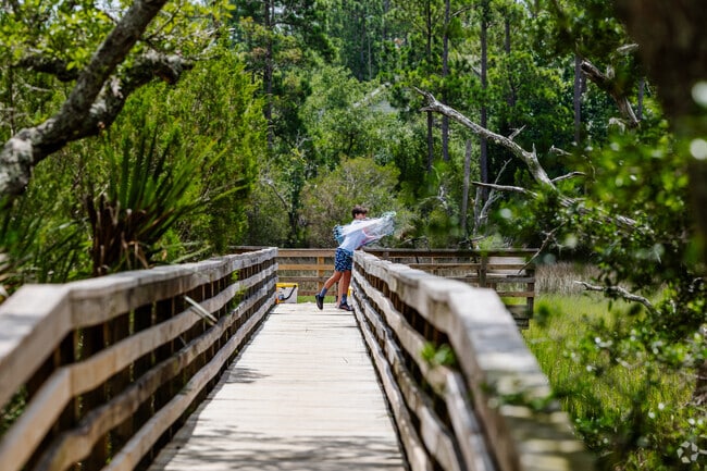 Masonborough Park in Mount Pleasant offers a scenic boardwalk for fishing and views.