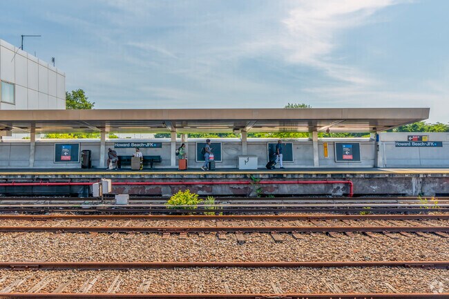 The Howard Beach-JFK Airport subway station connects commuters to Penn Station.