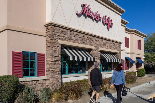 Locals enjoy breakfast or lunch together at Mimi's Cafe in La Quinta.