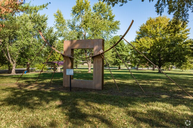 Locals like to hike and relax along the paths at Pink Hill Park near Little Blue.