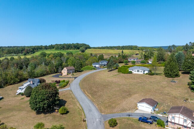 Windy rural roads snake through acreage-sized properties in West Penn.