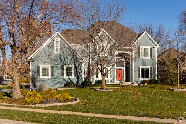 South Overland Park has several  brightly colored homes with nice curb appeal.